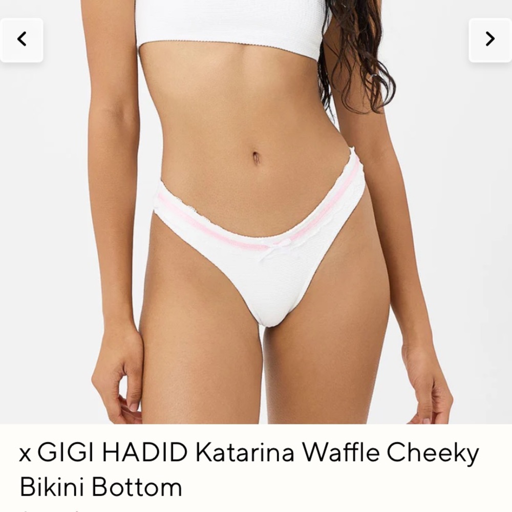 Frankie Bikini x Gigi Hadid Dallas waffle cheeky bikini bottoms